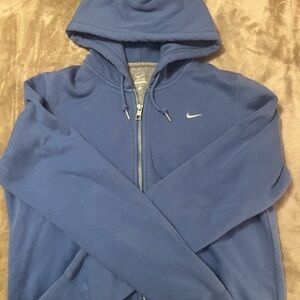 Nike Blue Zip-Up Hoodie